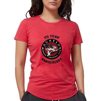 A red K9Xpress 25th anniversary t-shirt with black text.